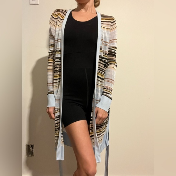 WHBM Striped Open-Front Cardigan Sweater, Size M - Picture 8 of 15